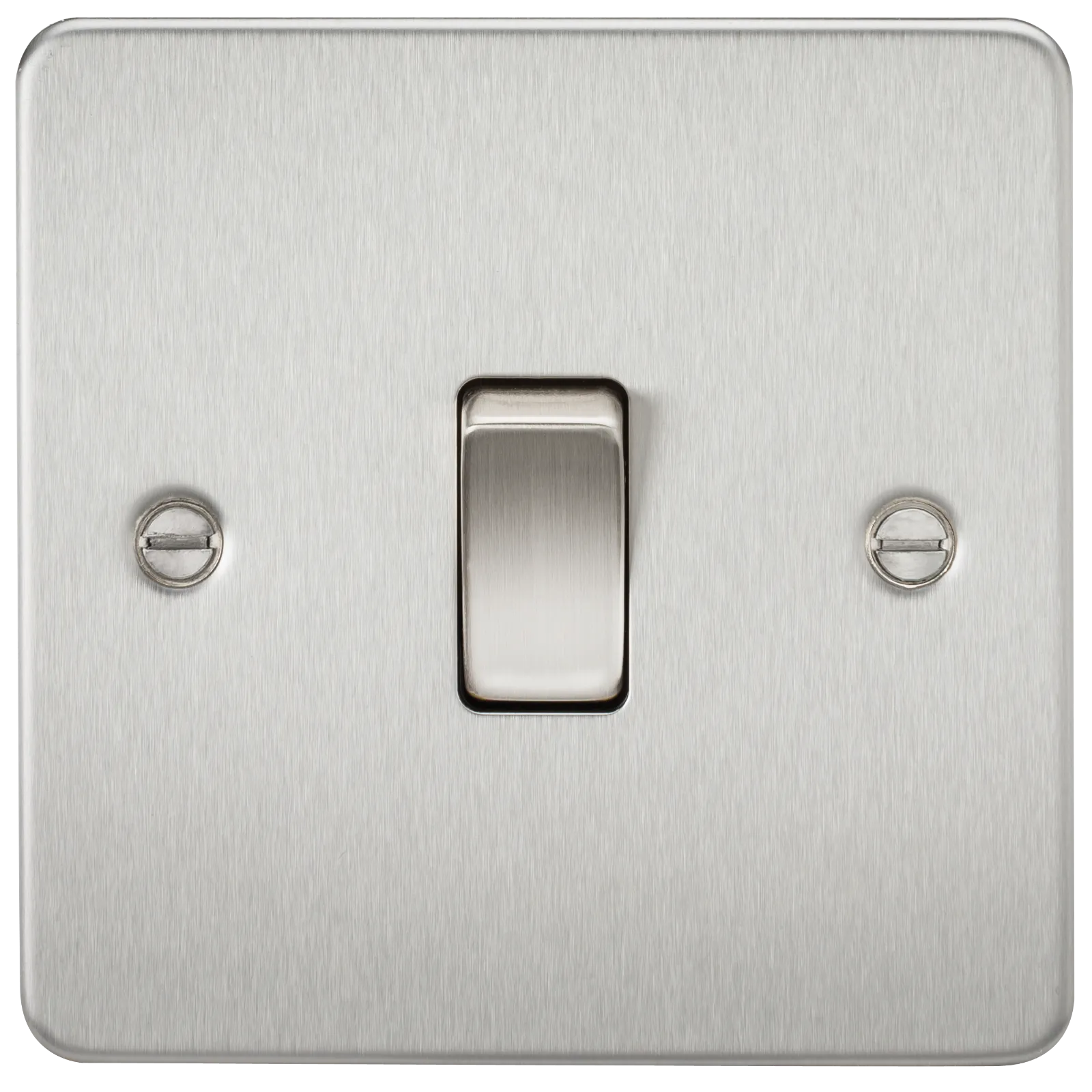 Knightsbridge FP2000BC Flat Plate 10AX 1G 2 Way Switch - Brushed Chrome