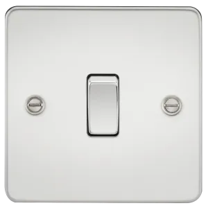 Knightsbridge FP2000PC Flat Plate 10AX 1G 2 Way Switch - Polished Chrome
