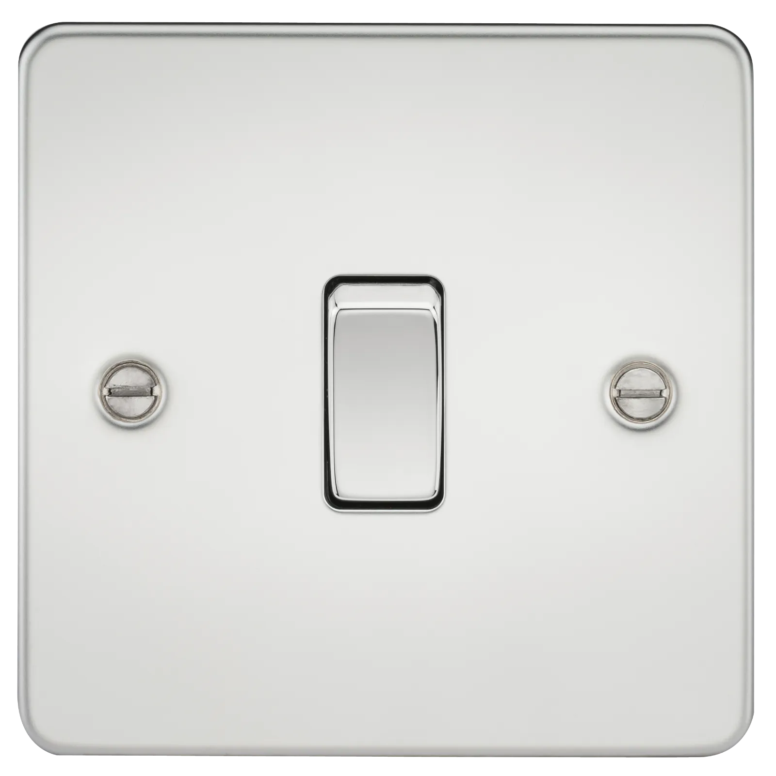 Knightsbridge FP2000PC Flat Plate 10AX 1G 2 Way Switch - Polished Chrome