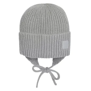 Knit Toque with Ears - Light Grey