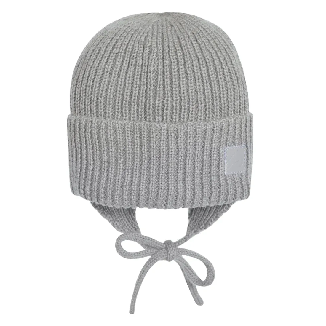 Knit Toque with Ears - Light Grey