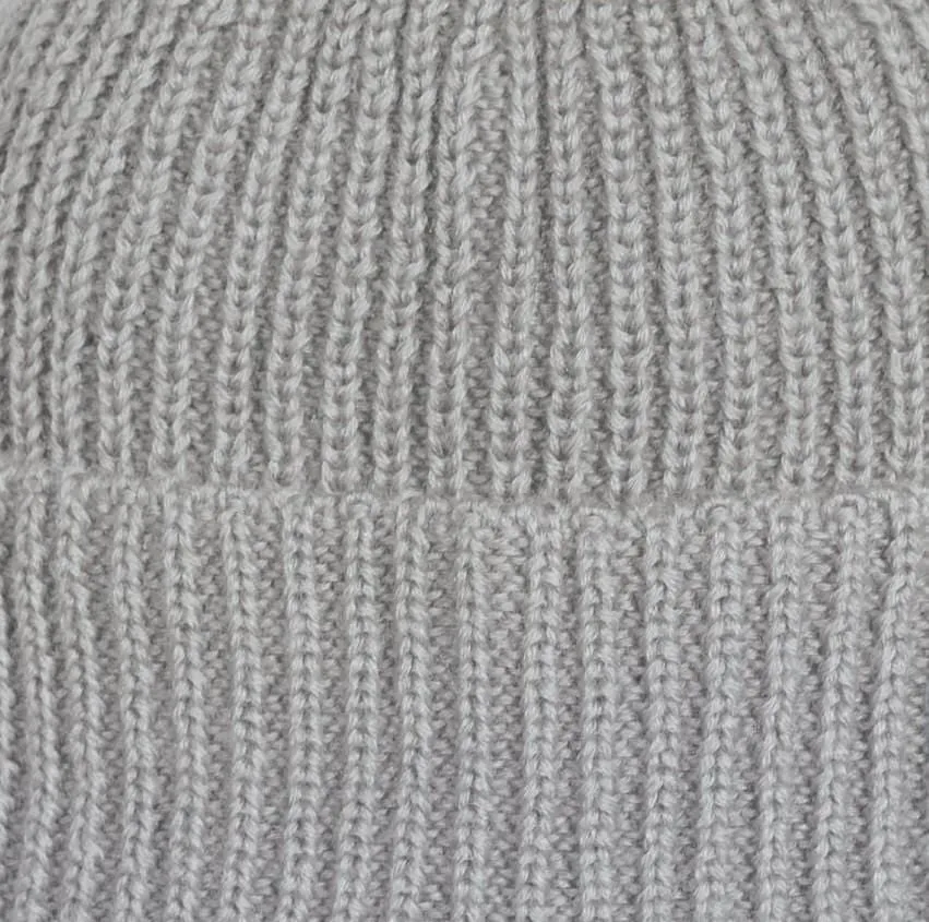 Knit Toque with Ears - Light Grey