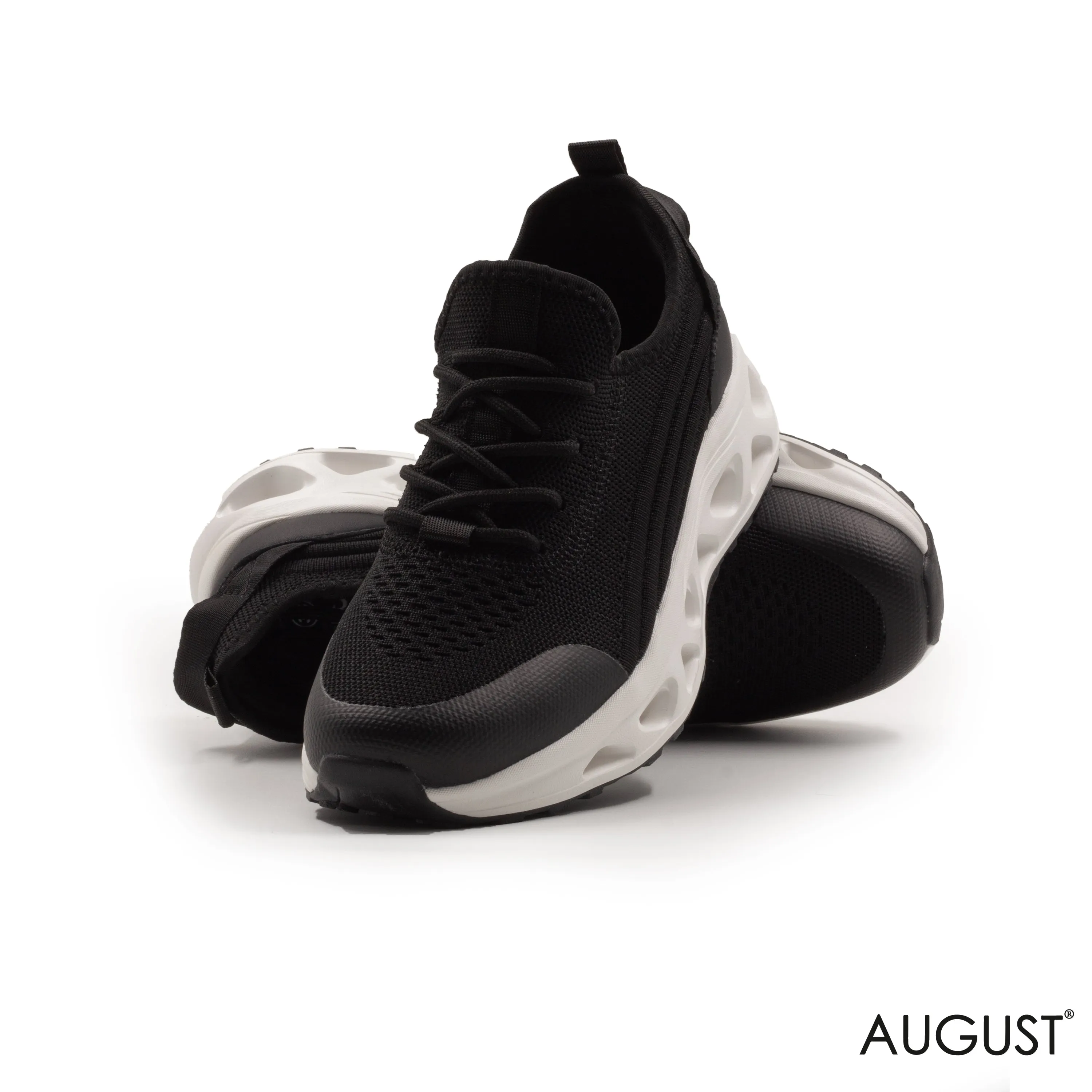 KNIT UPPER SNEAKERS CUSHIONED MIDSOLE, RUBBER OUTSOLE