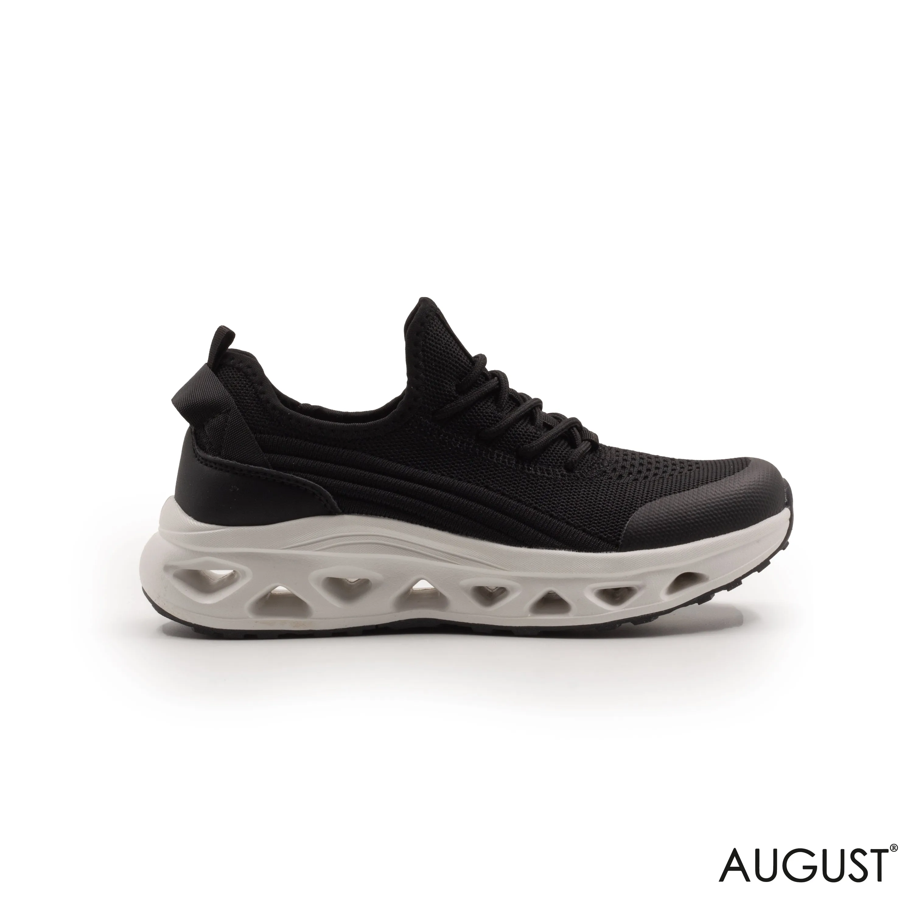 KNIT UPPER SNEAKERS CUSHIONED MIDSOLE, RUBBER OUTSOLE