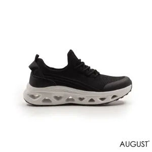KNIT UPPER SNEAKERS CUSHIONED MIDSOLE, RUBBER OUTSOLE