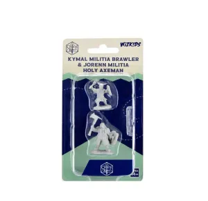 Kymal Militia Brawler & Jorenn Militia Holy Axeman: Critical Role Unpainted Miniature(W2)