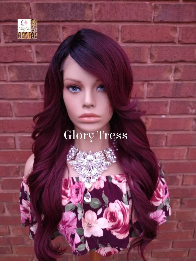 Lace Front Wig, Curly Wig, Glory Tress, Wavy Wig, Burgundy Wig, Dark Cherry Wig, Glory Tress, NEW ARRIVAL // ROSE