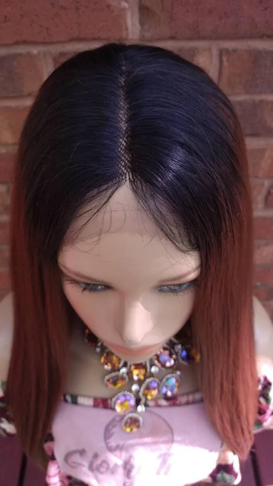 Lace Front Wig -  Ombre Dark Auburn Wig - Wigs For Women - Glory Tress - African American Wig - Ombre Wig // POWERFUL