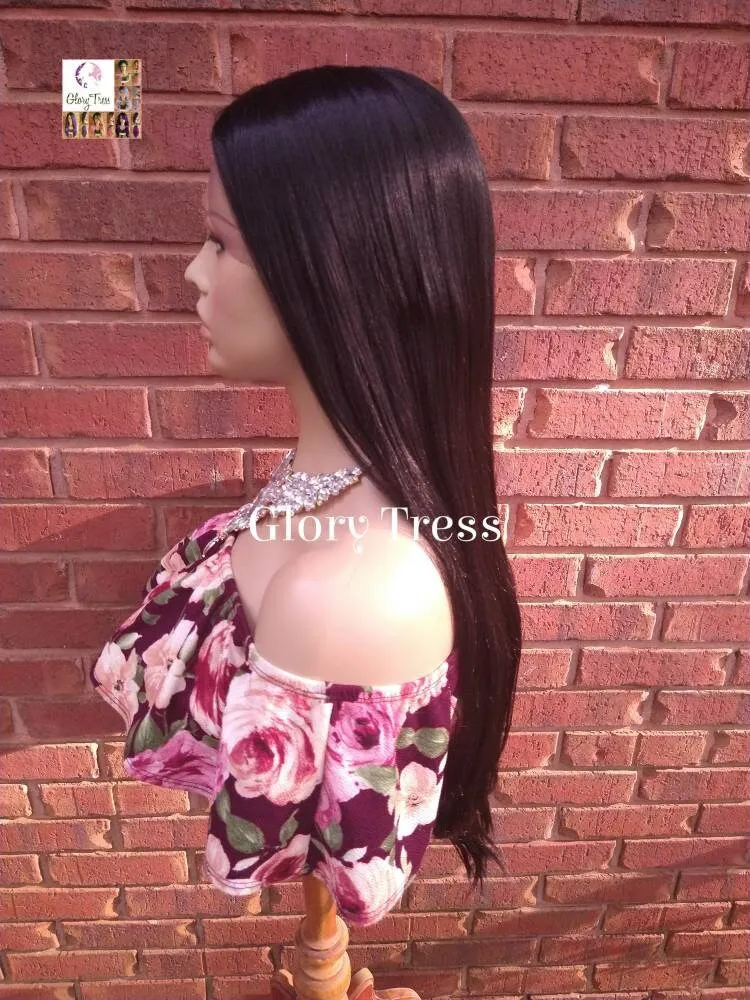 Lace Front Wig, Straight Lace Front Wig, Black Wig, Glory Tress Wigs, Lace Part Wig, New Arrival // FLAWLESS