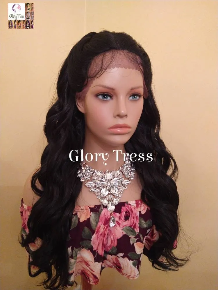 Lace Front Wig, Wavy Lace Front Wig, Glory Tress, Wigs, Braided Wig Wedding Wig, Wig For Prom, Ready To Ship// ELEGANT