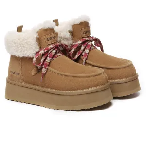 Lace-up Ankle Platform Boots
