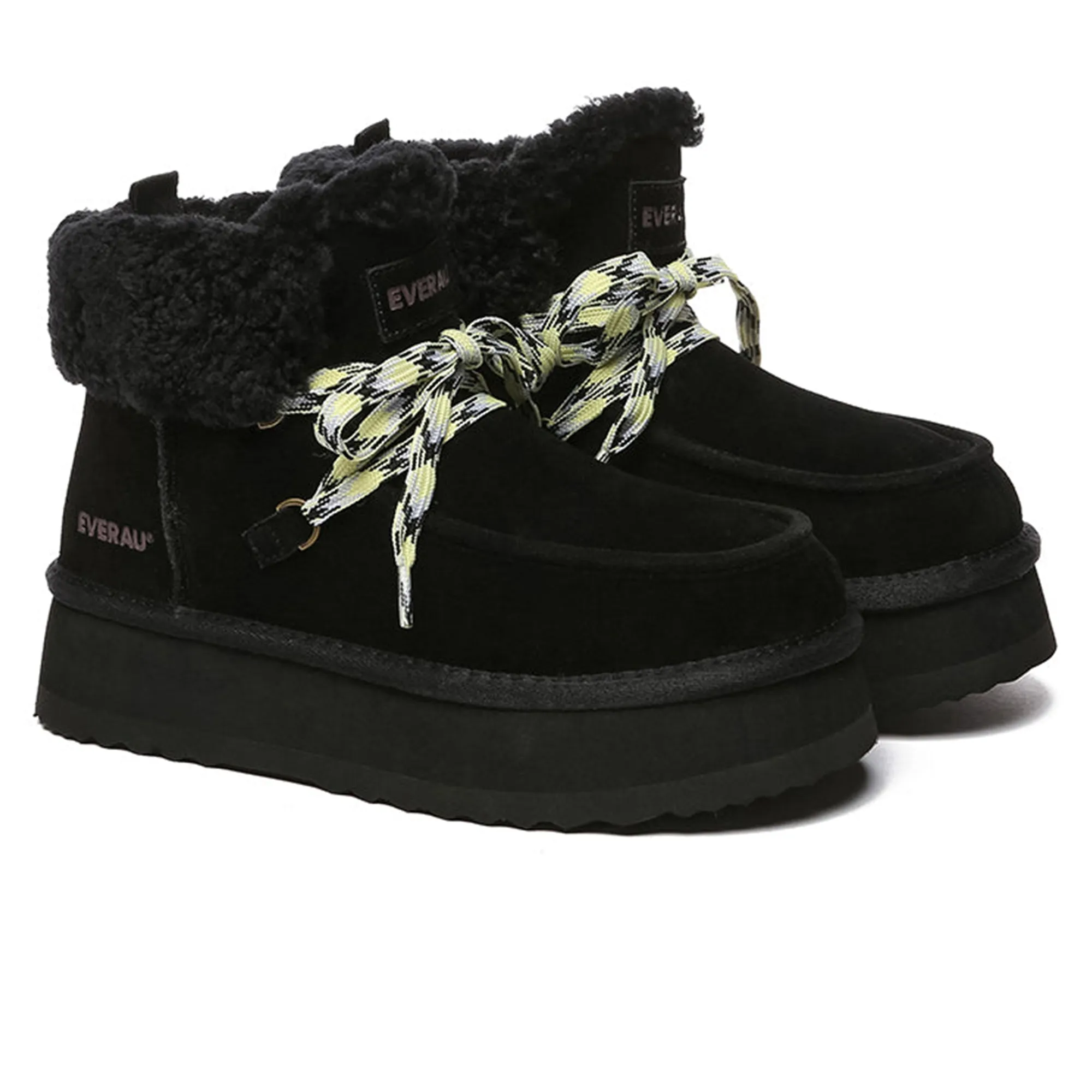 Lace-up Ankle Platform Boots