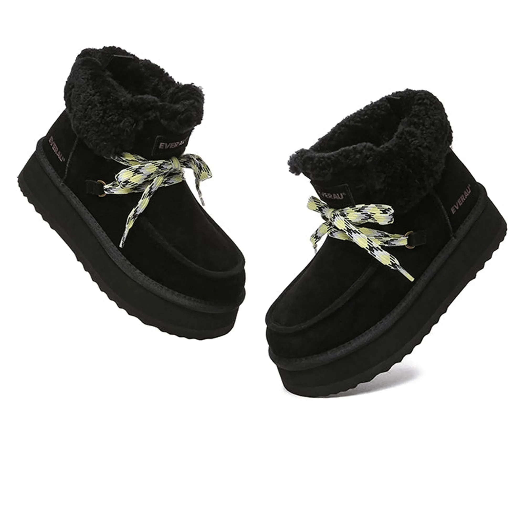 Lace-up Ankle Platform Boots
