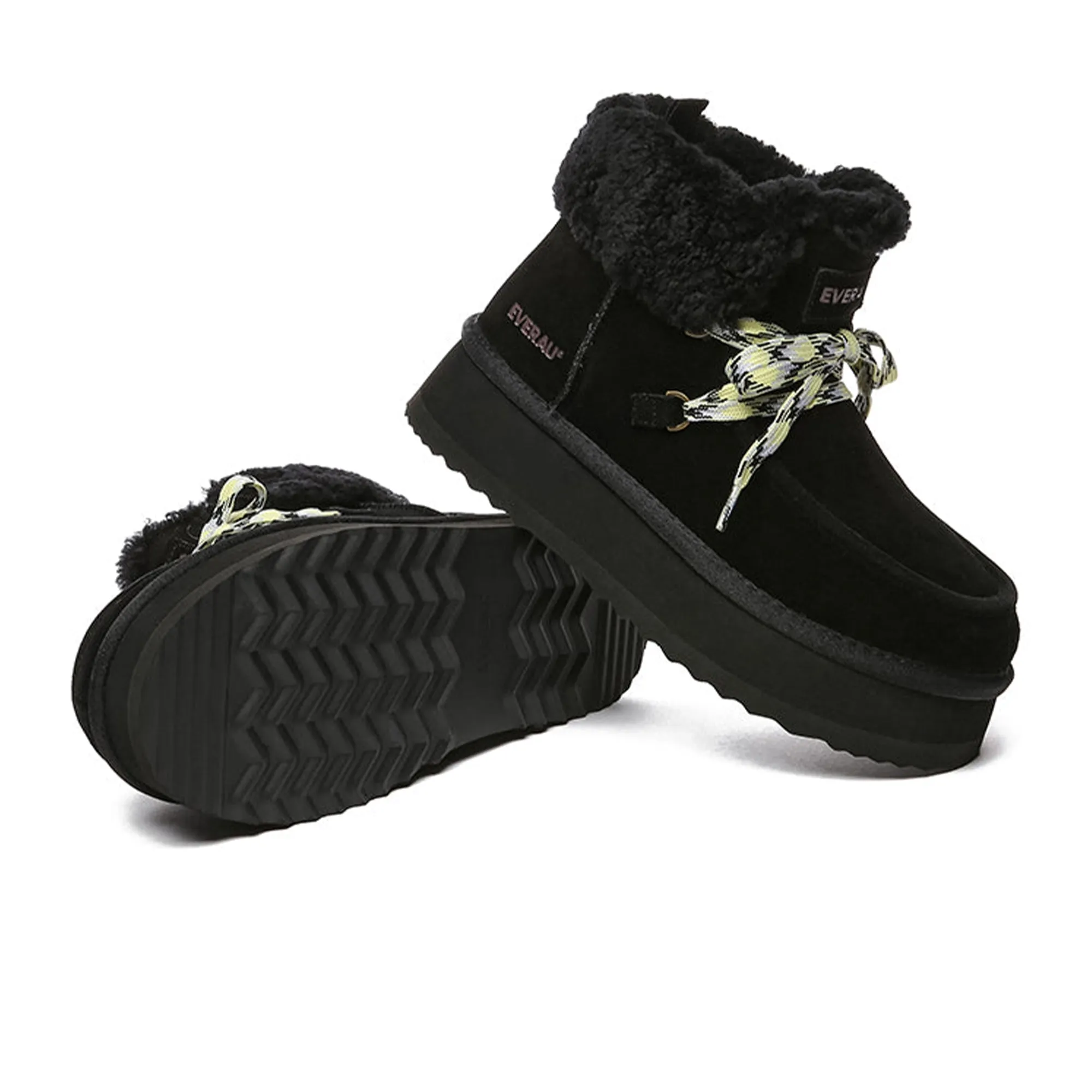 Lace-up Ankle Platform Boots