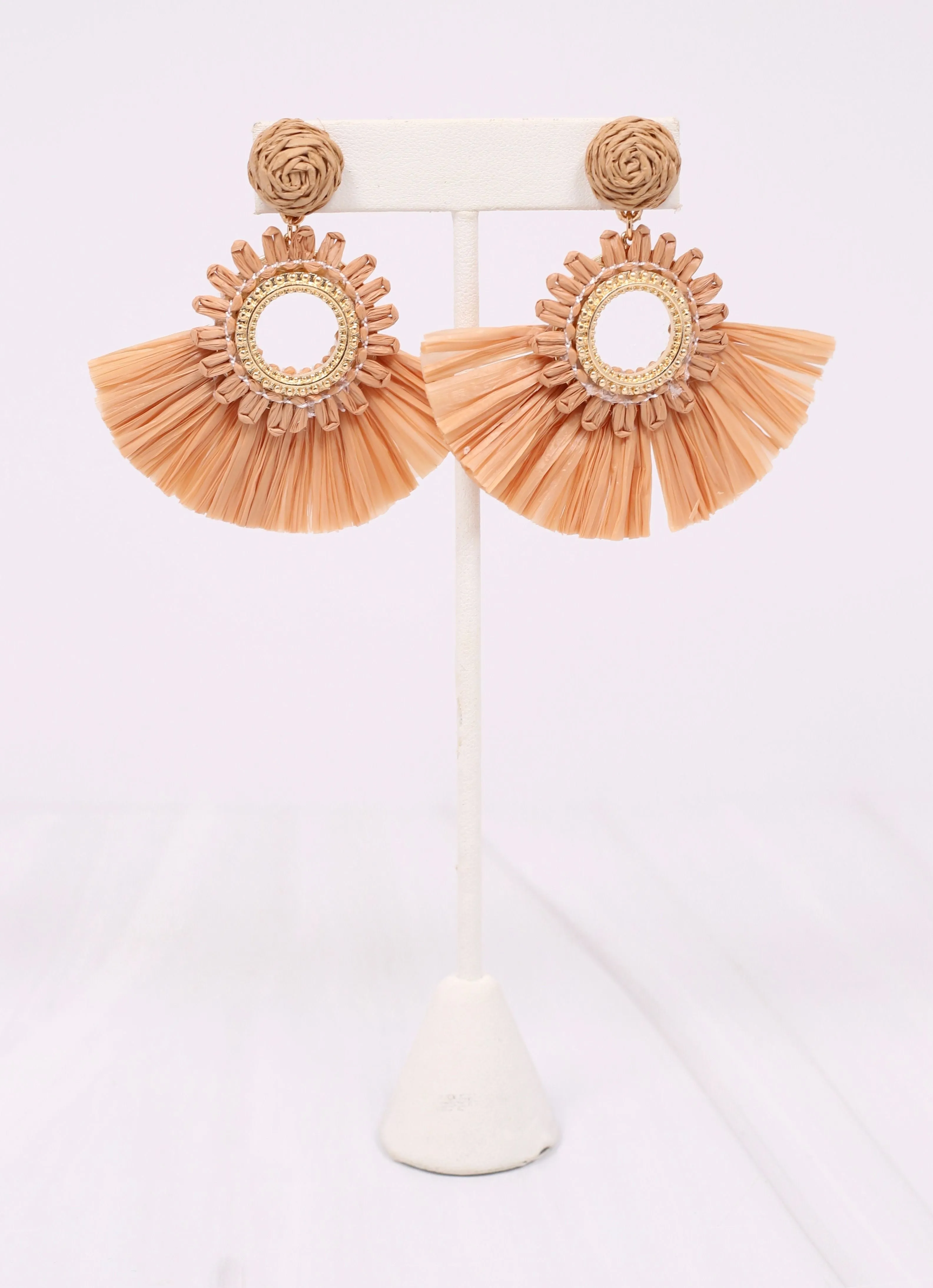 Lackey Raffia Earring NATURAL