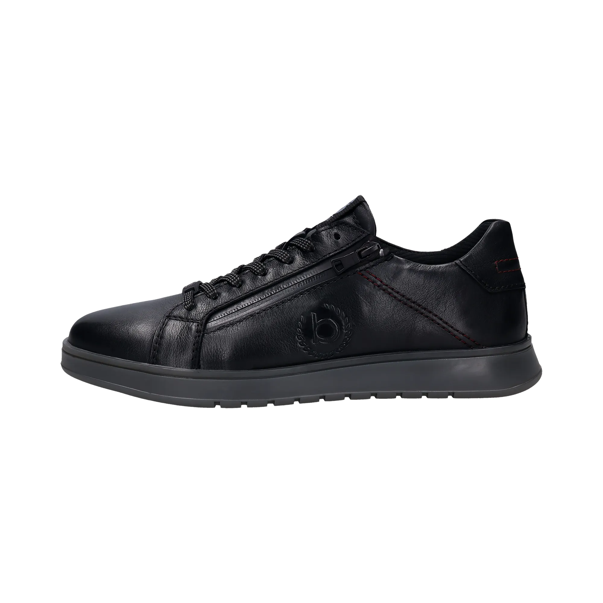 Leder Sneaker schwarz