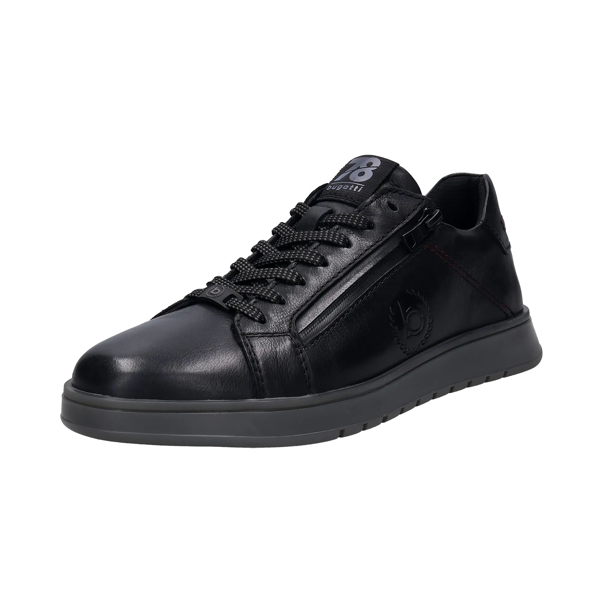 Leder Sneaker schwarz