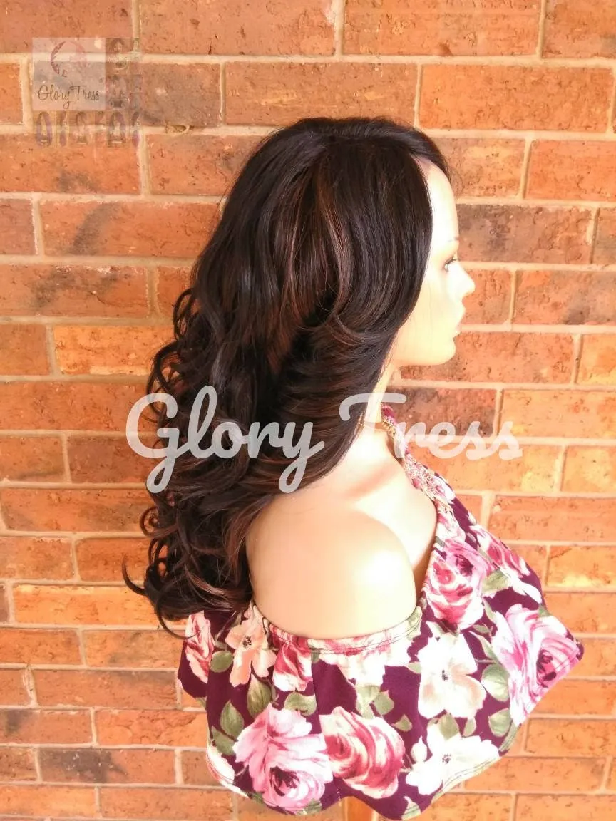 Long & Curly Lace Front Wig, Glory Tress, Black Bombshell Wig, On Sale // SALVATION