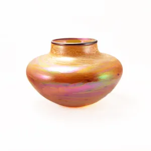 Low Gold Vase