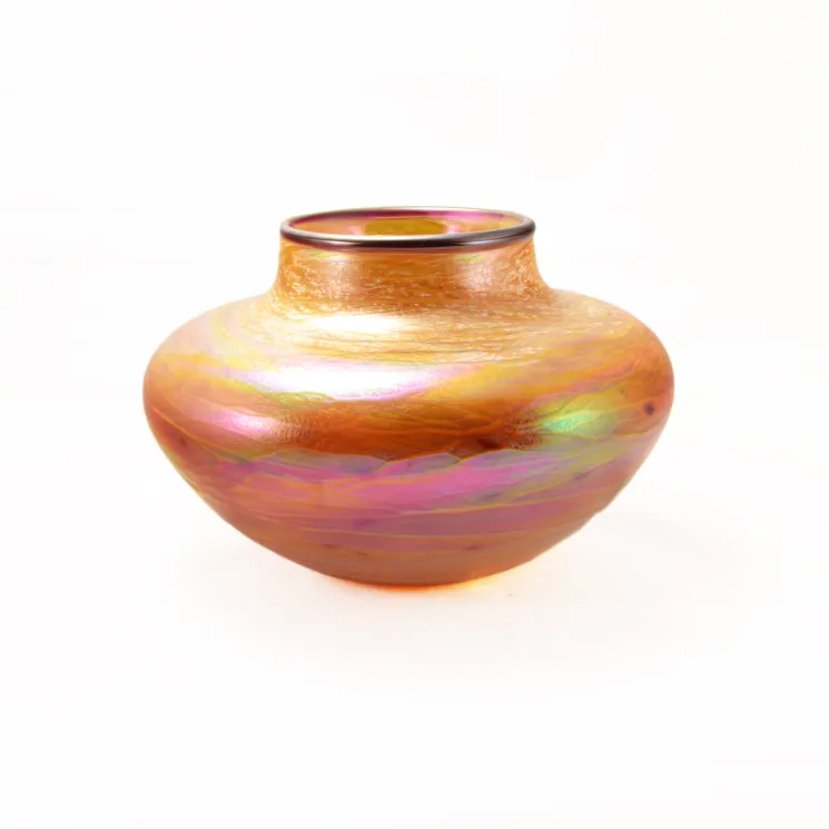 Low Gold Vase