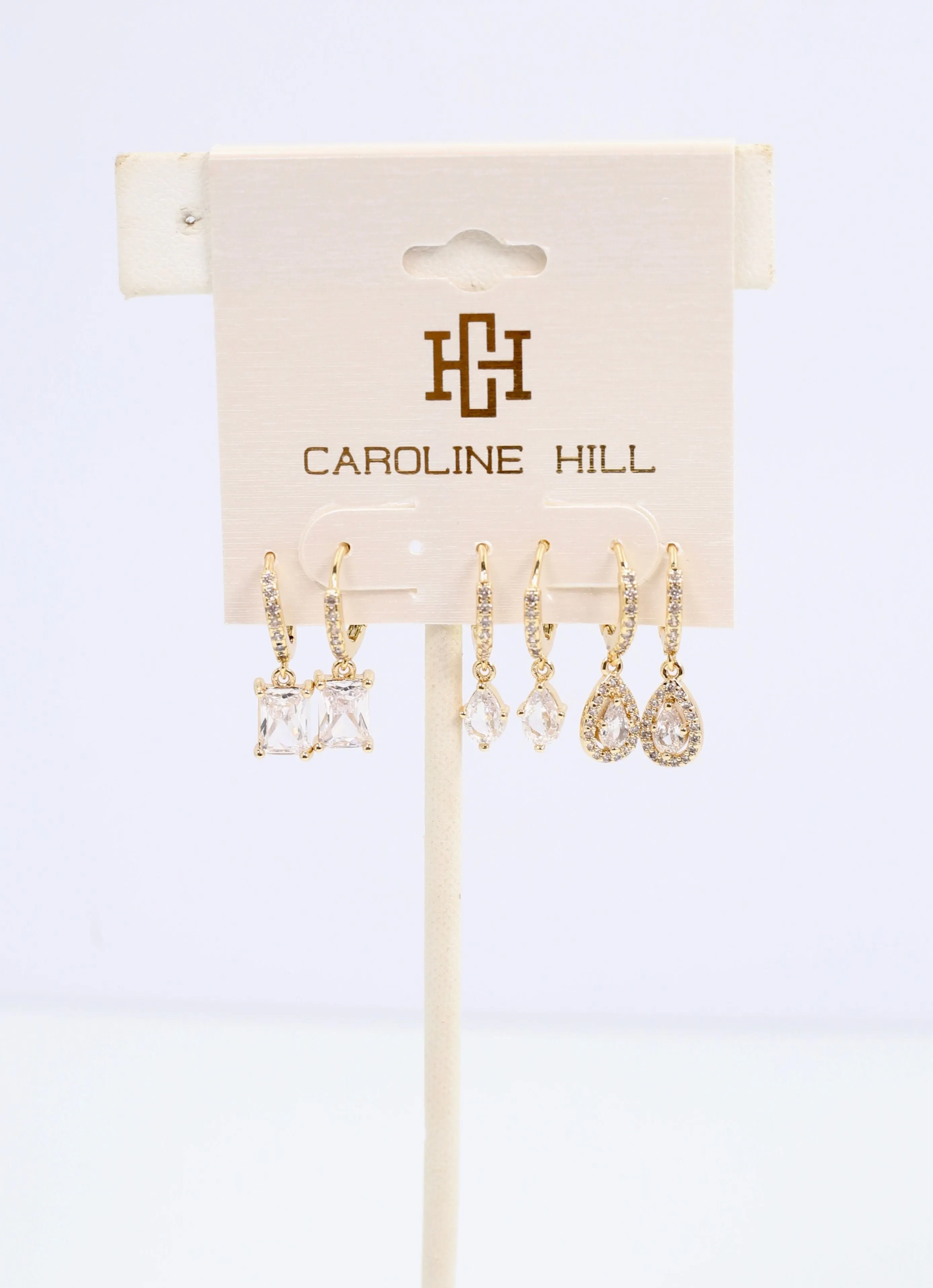 Luisa CZ Earring Set Gold