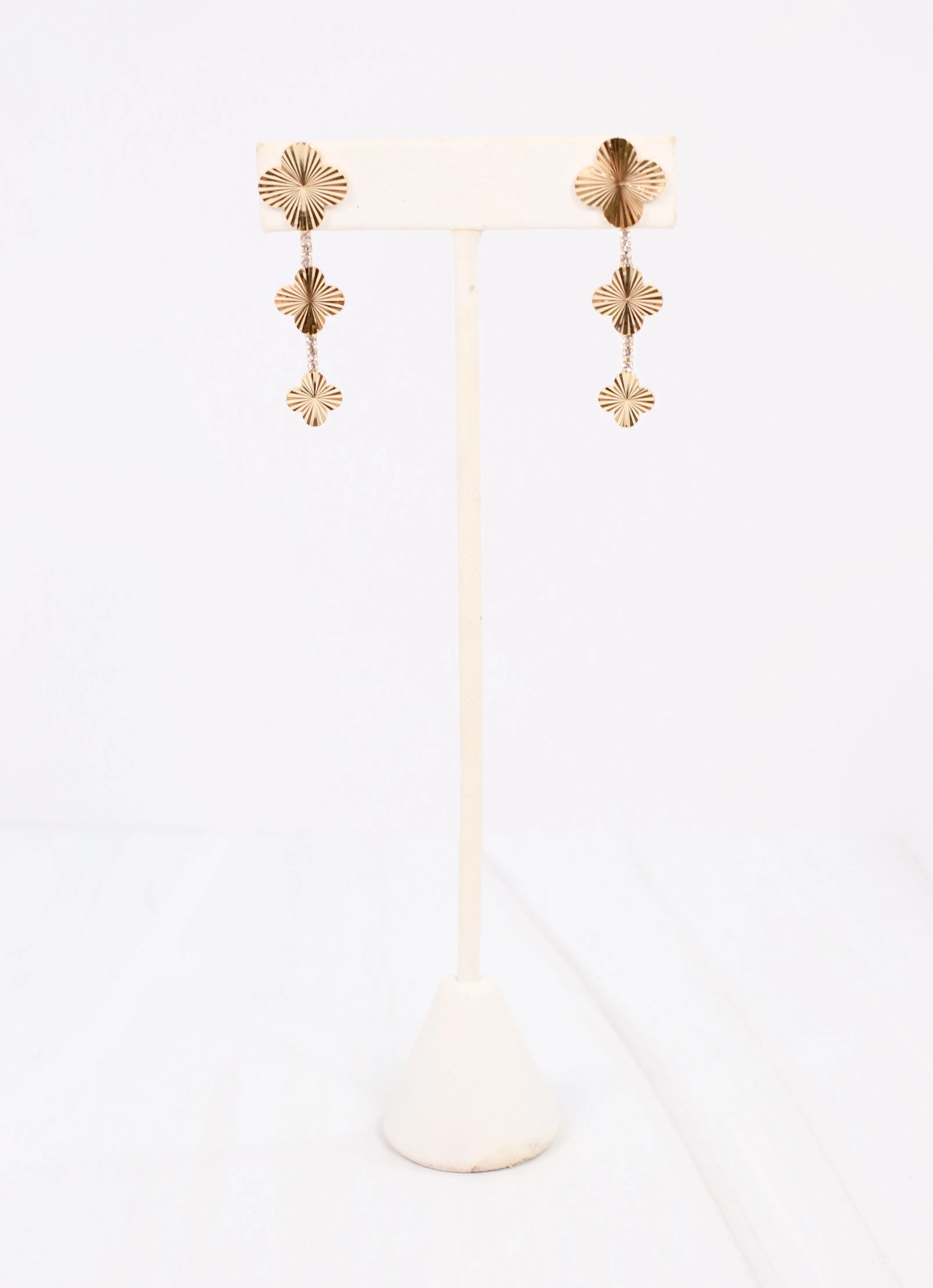 Luken Clover Drop Earring Gold