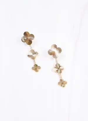 Luken Clover Drop Earring Gold