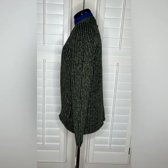 Lululemon Cotton-Cashmere Blend Sweater Wrap - Green Foliage/True Navy/Black - 2