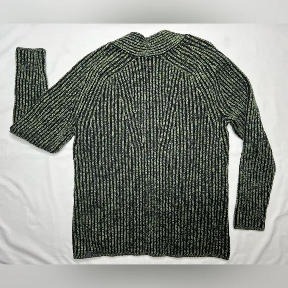 Lululemon Cotton-Cashmere Blend Sweater Wrap - Green Foliage/True Navy/Black - 2