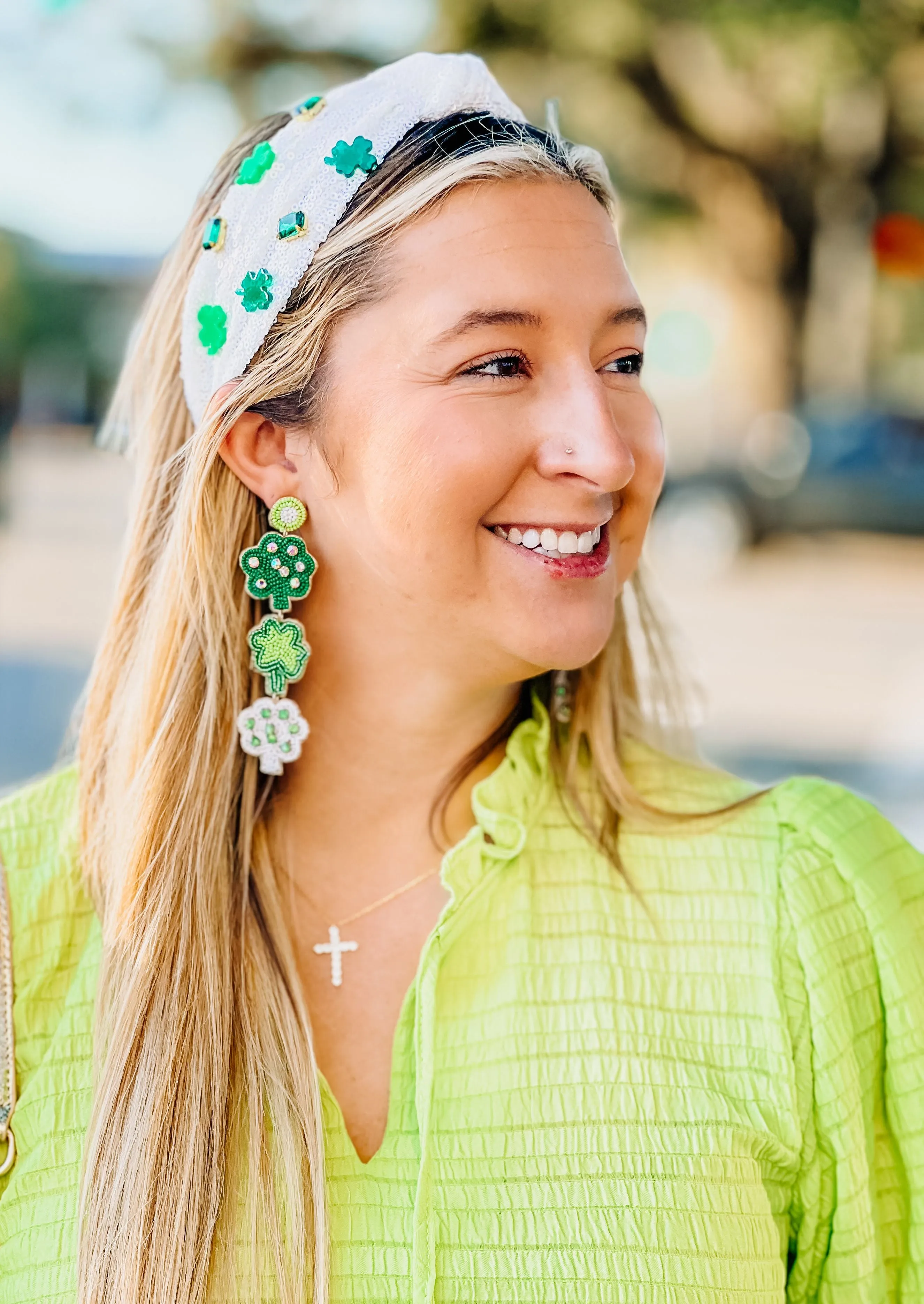 Magic Shamrock Drop Earring GREEN
