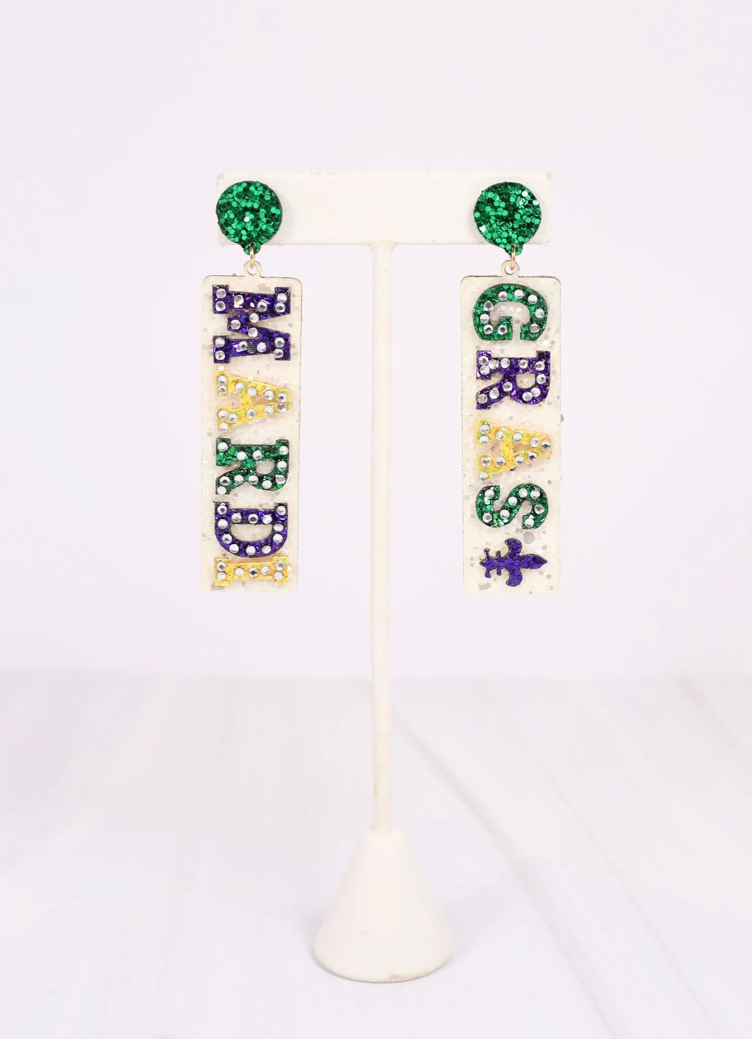 Mardi Gras Marquee Drop Earring MULTI