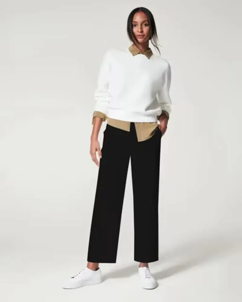MAROA - Stretch Twill Cropped Wide Leg Pant
