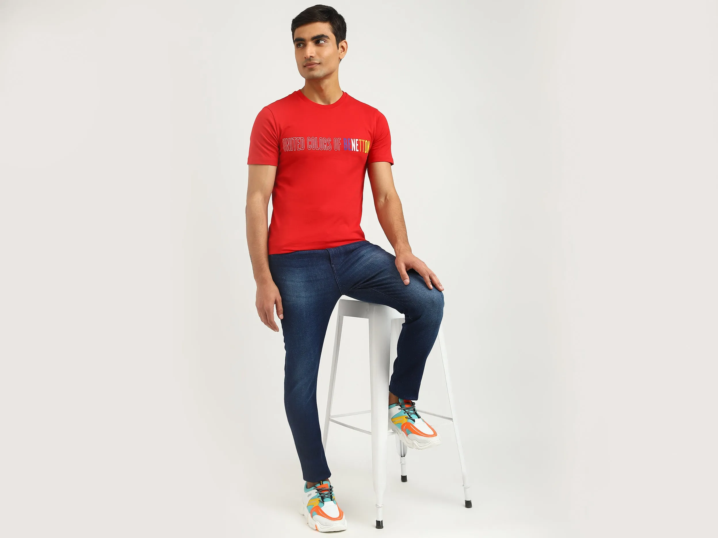Men Solid Low Crotch Jeans