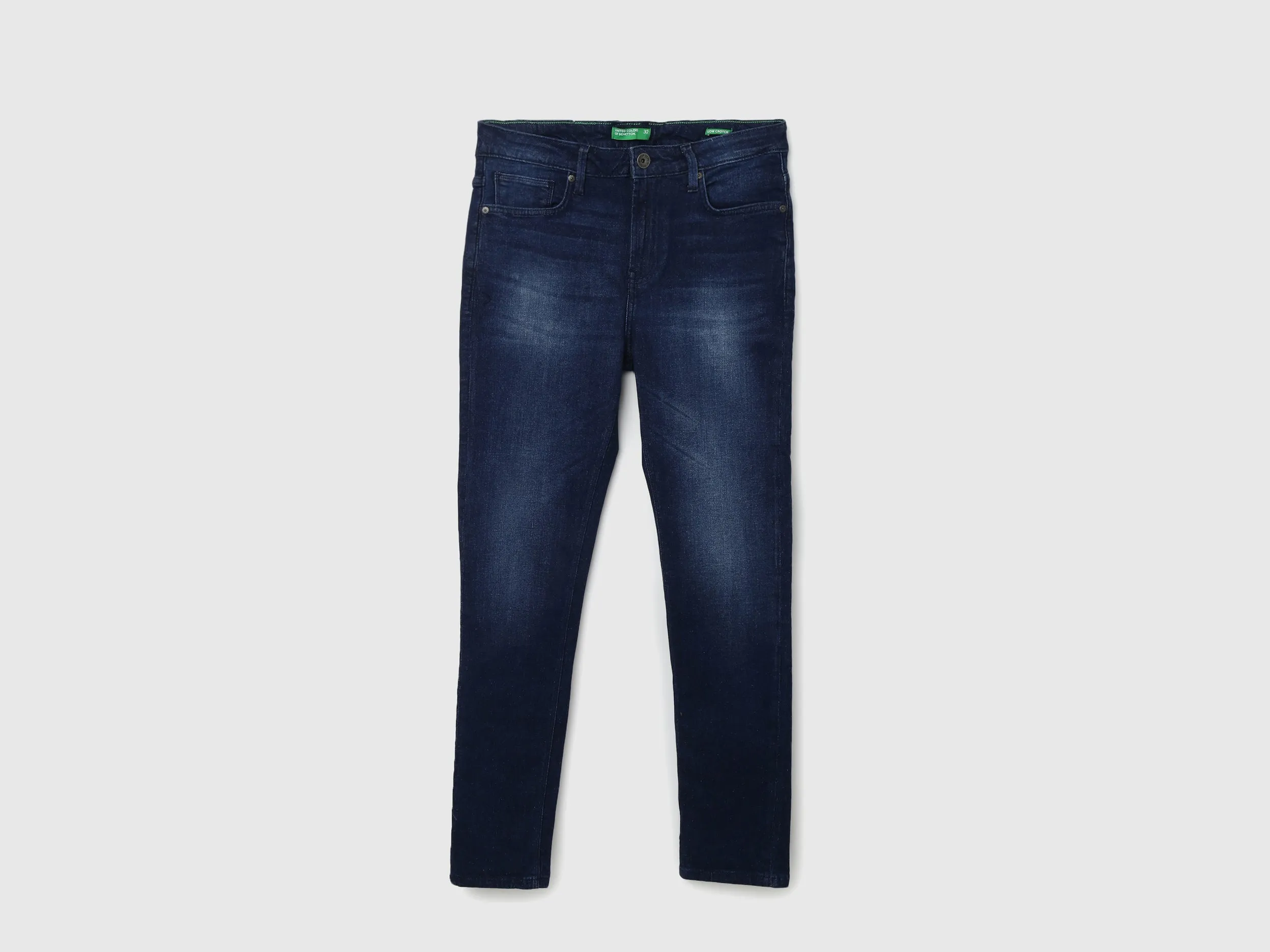 Men Solid Low Crotch Jeans