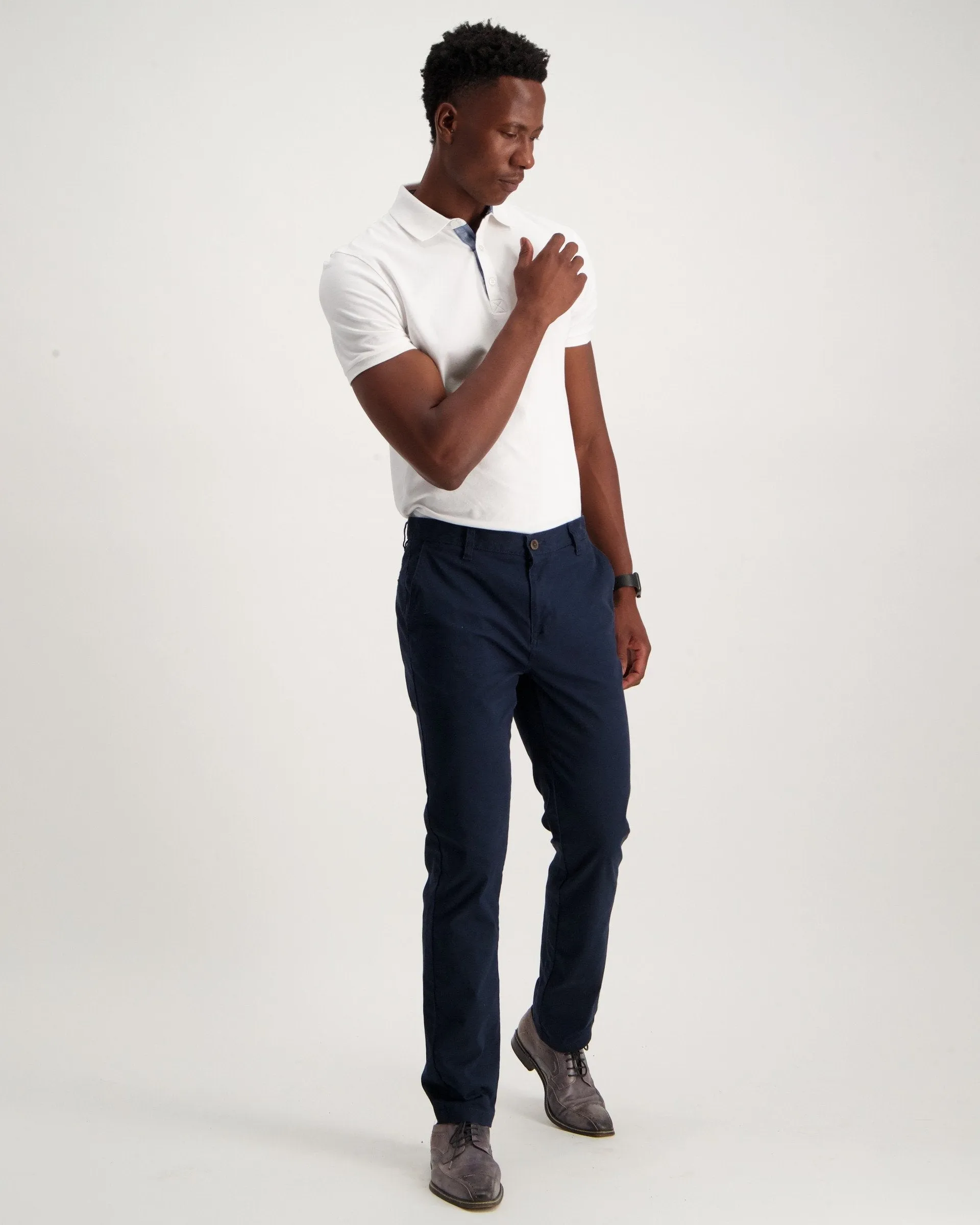 Men's Straight Stretch Chino Navy