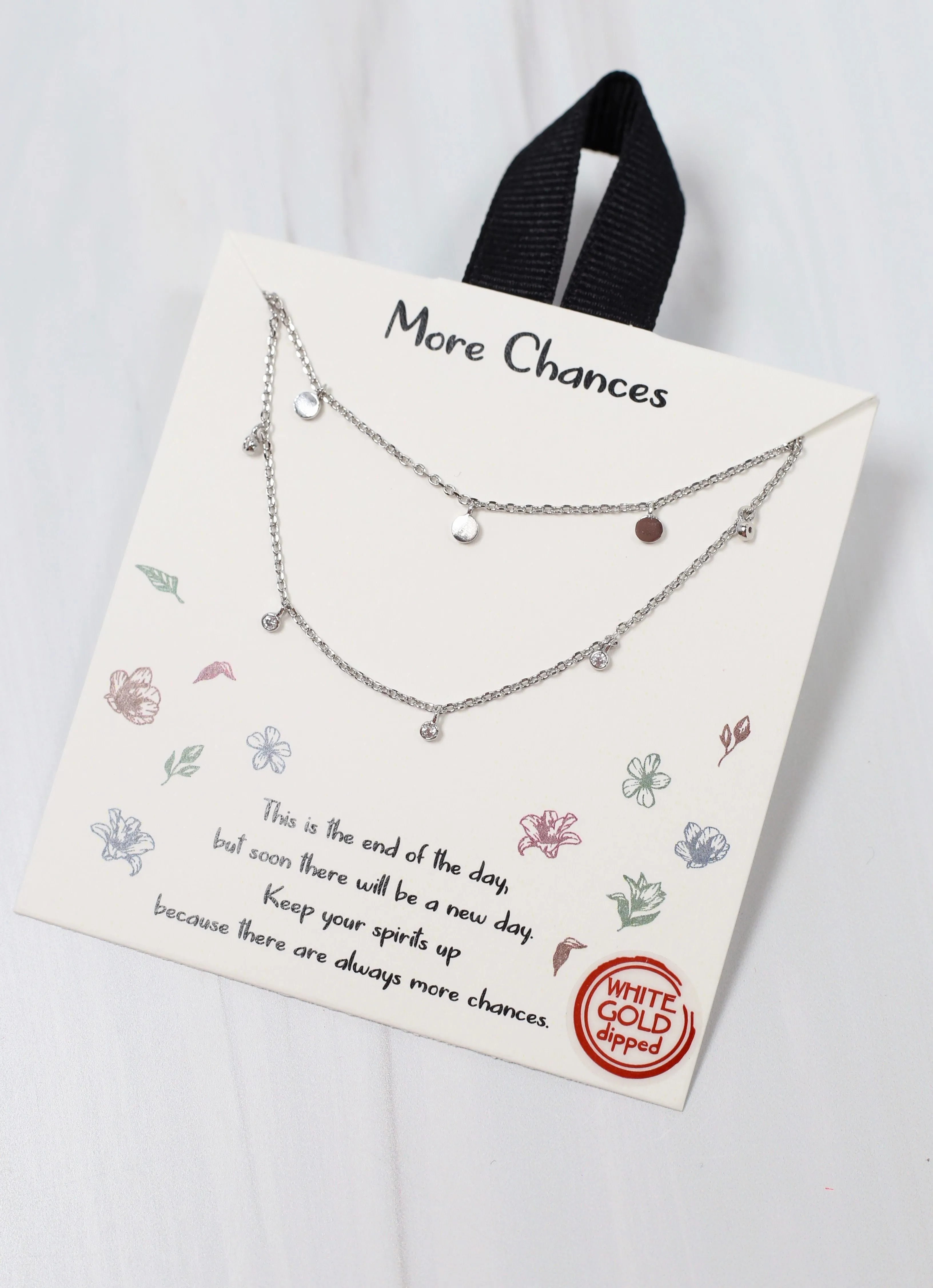 More Chances Layered CZ Necklace SILVER