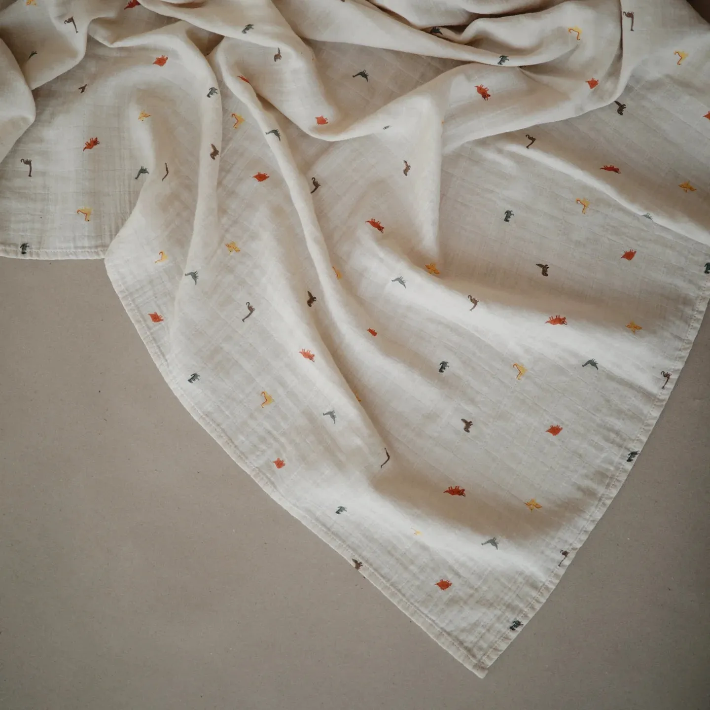 Muslin Swaddle Blanket (Dinosaurs)