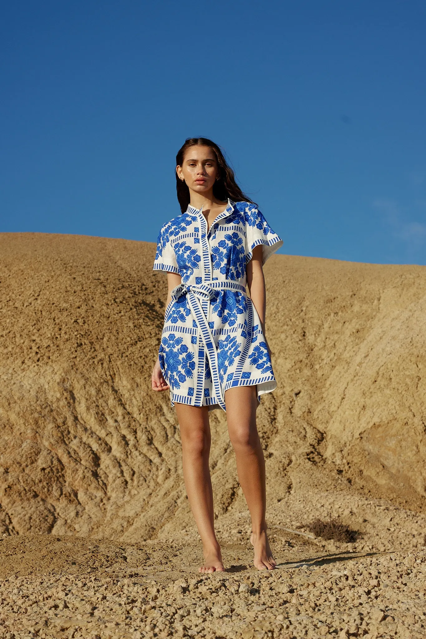 NAMI DRESS IN MEDITERRANEAN/FOAM