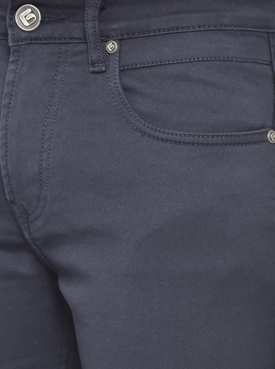 Navy Blue Washed Narrow Fit Jeans | Greenfibre