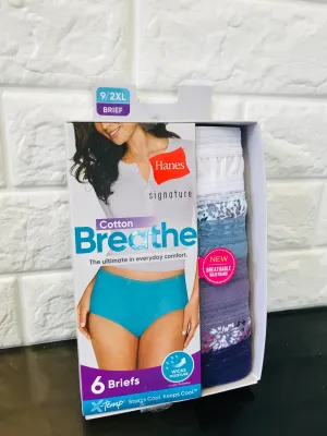 New in package! Hanes XTemp Signature Cotton Breathe Briefs Sz 2X!