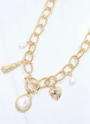 Nicky Charm Necklace Gold