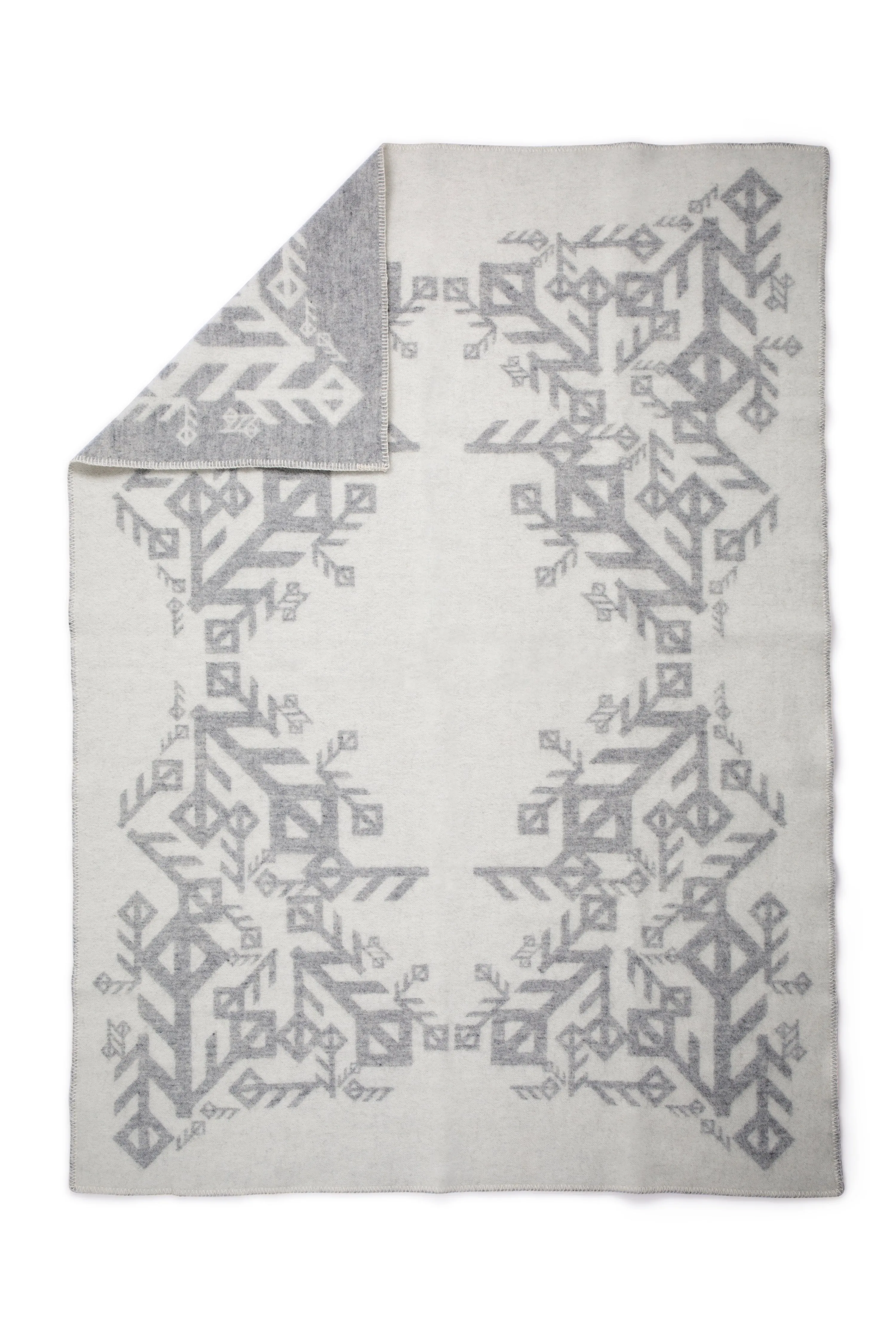 Nordic Love Wool Blanket - Light Grey