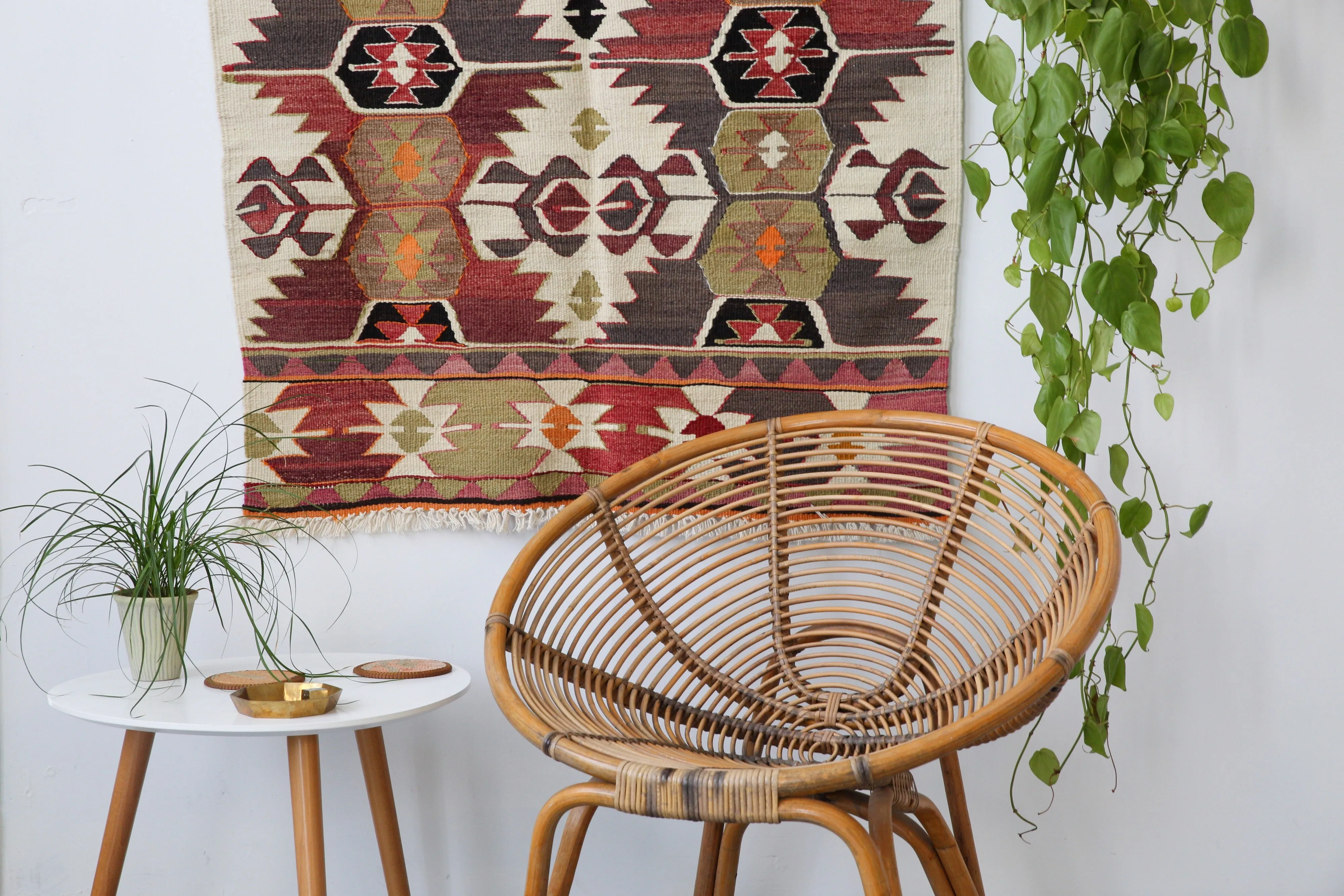 Old Turkish Anatolian Kilim Rug