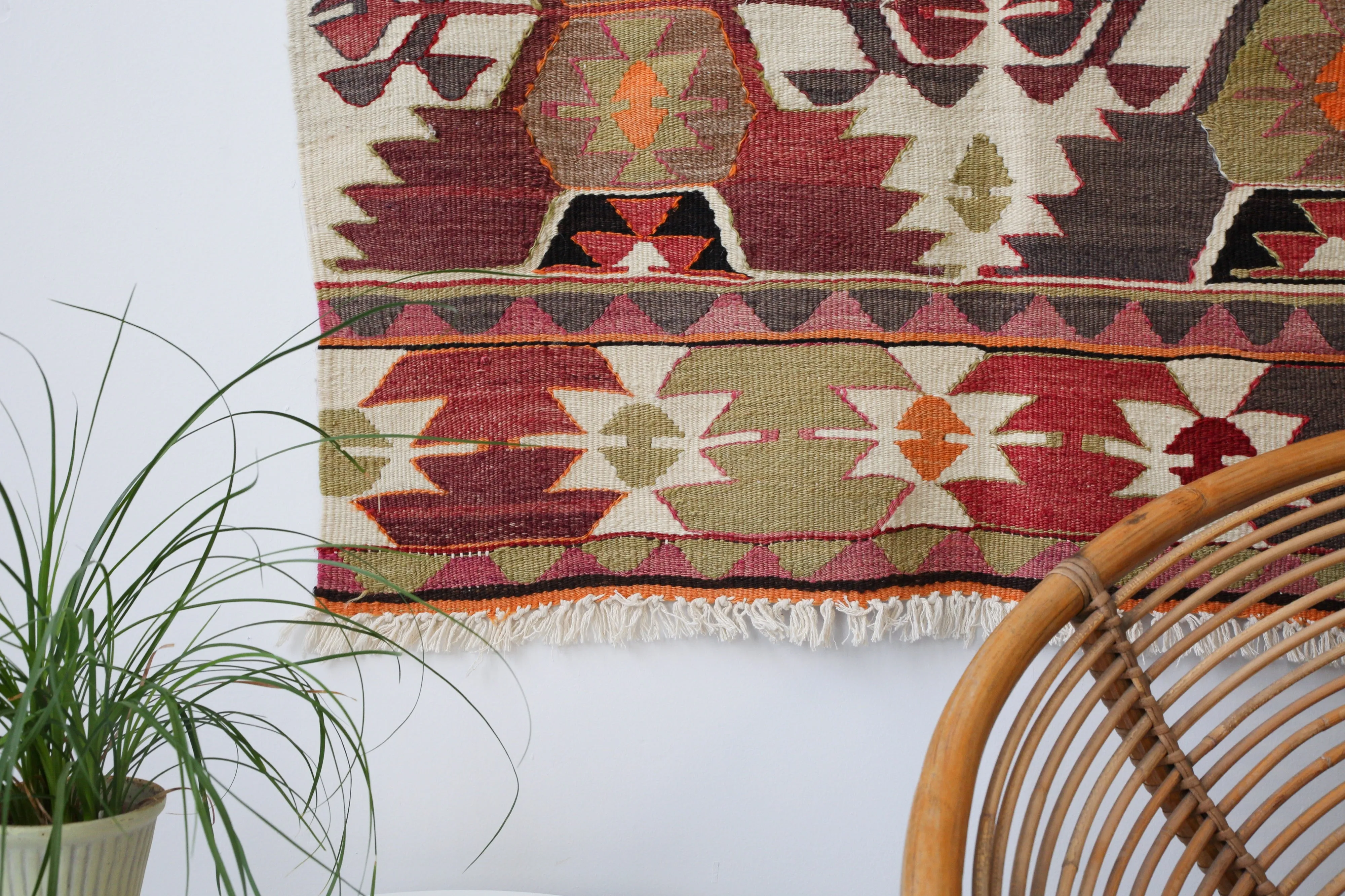 Old Turkish Anatolian Kilim Rug