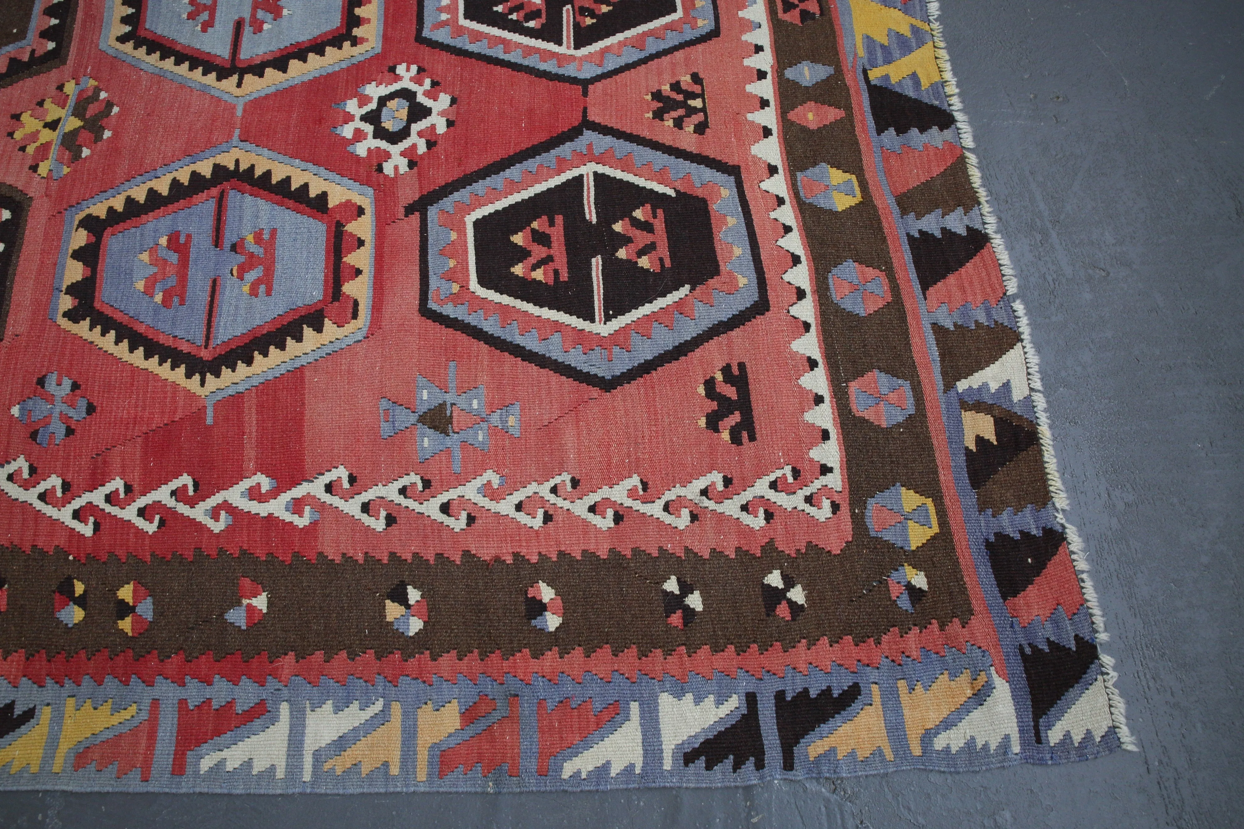 Old Turkish Sivas Sarkisla Kilim Rug