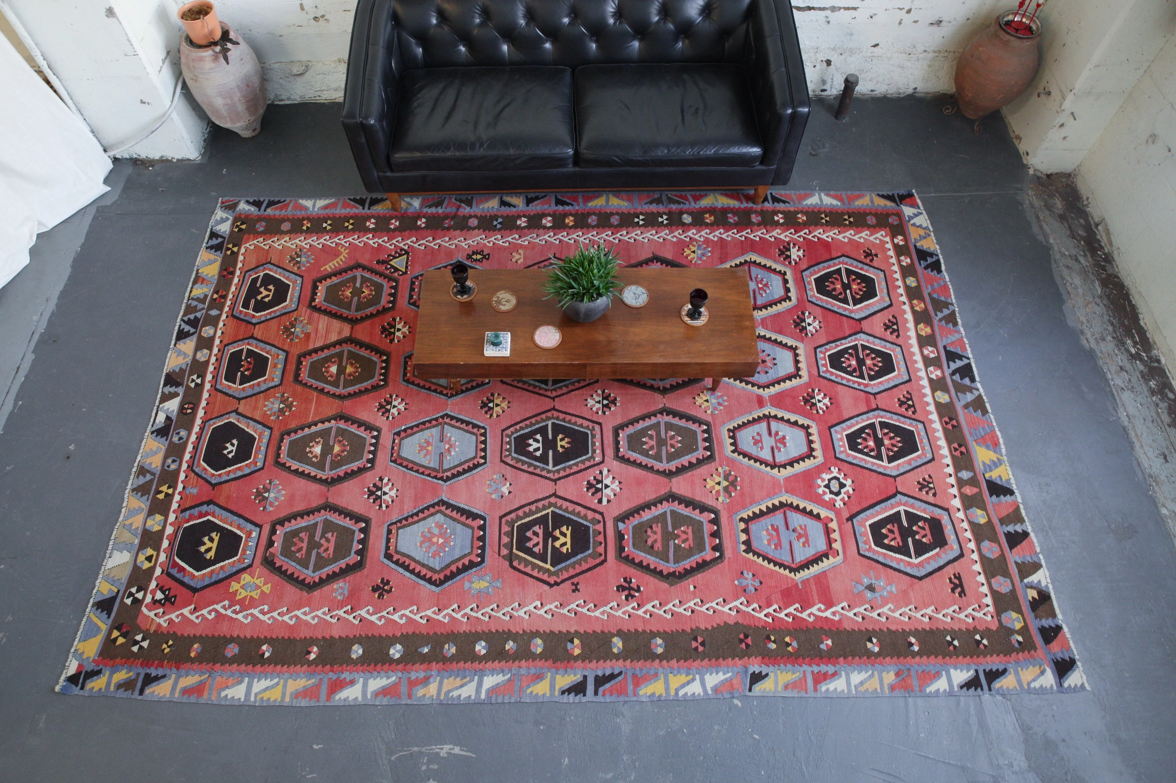 Old Turkish Sivas Sarkisla Kilim Rug