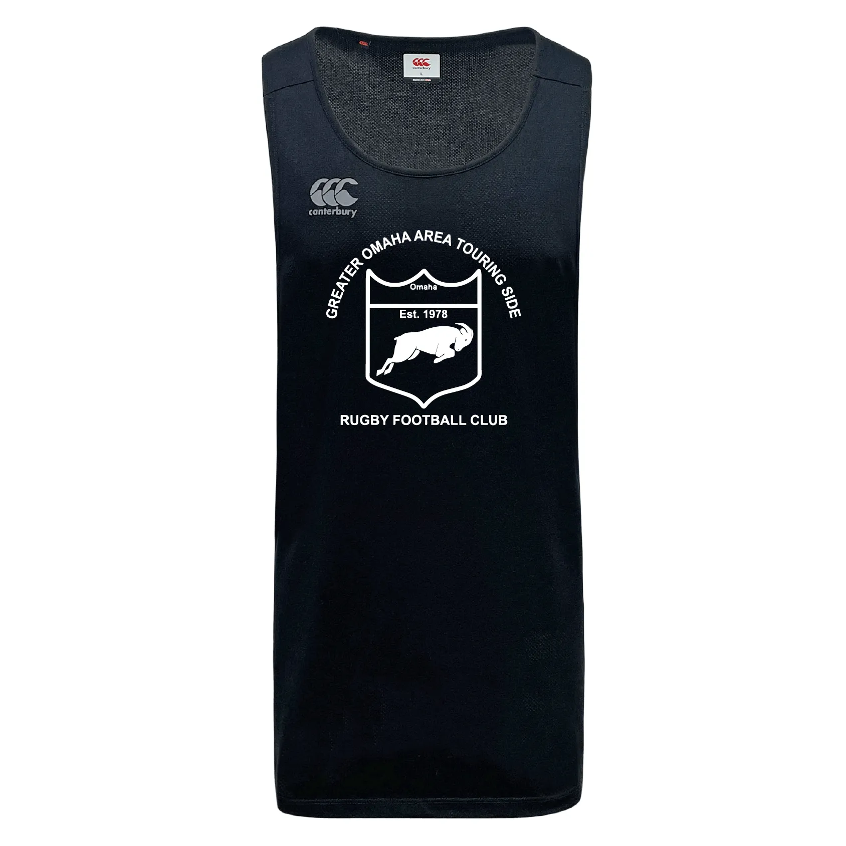 Omaha GOATS Rugby Tempo Vapodri Singlet by Canterbury