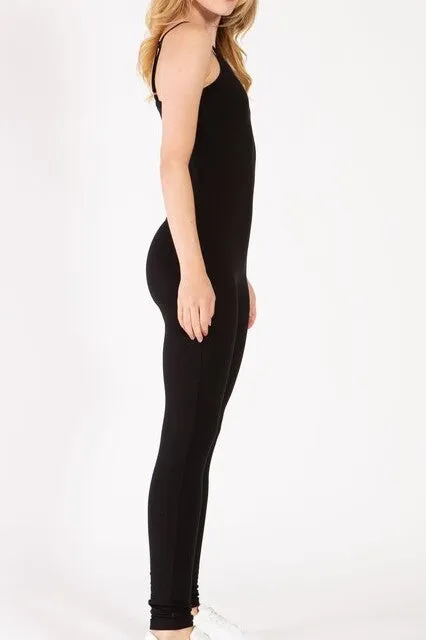 One-Piece Spaghetti Strap Jumpsuit – Adjustable Cotton Spandex Blend ZCJ402C76 $8Each