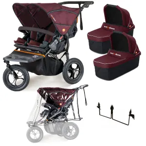 Out n About Nipper Double Twin Starter Bundle in Brambleberry Red