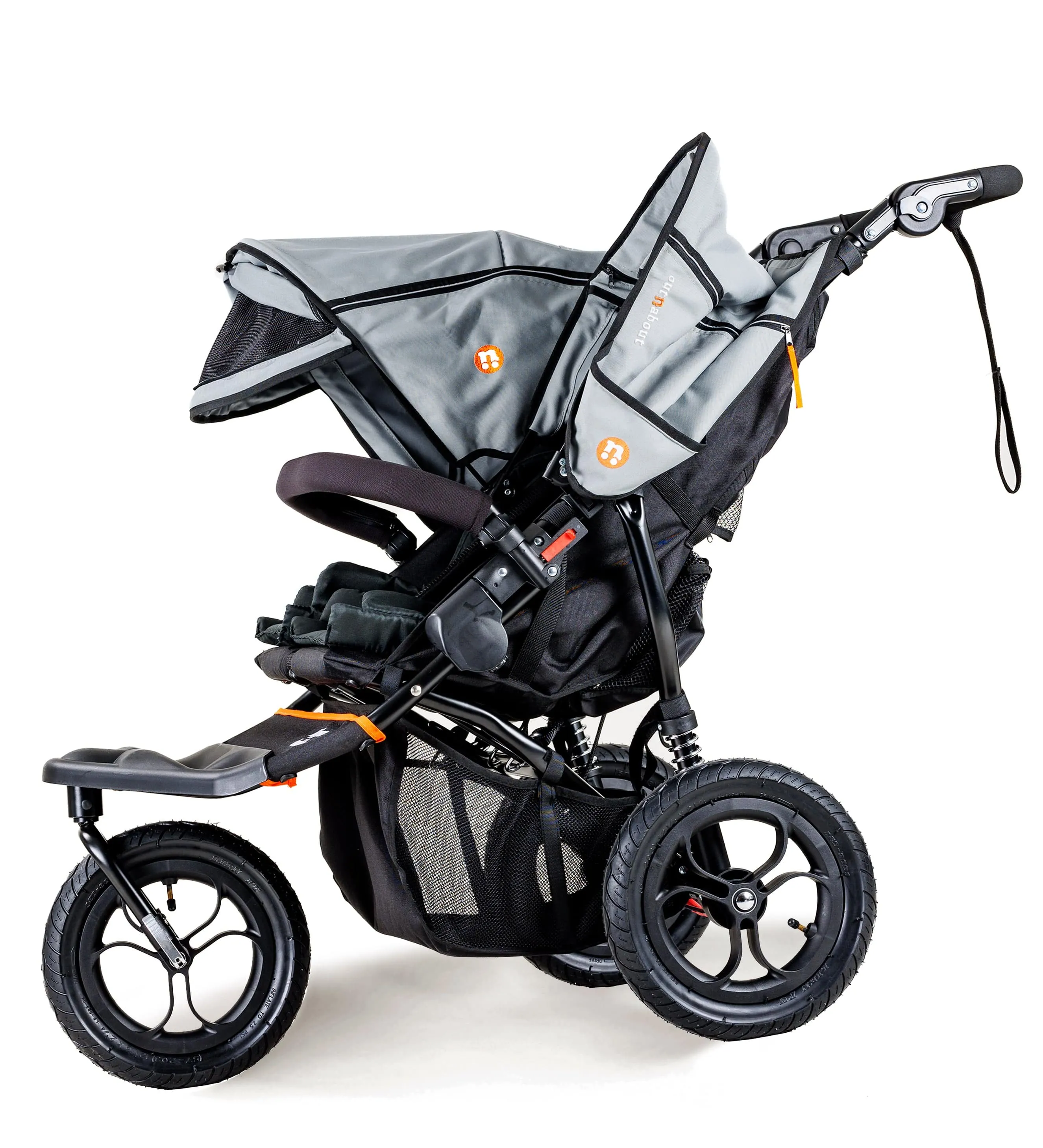 Out n About Nipper Double Twin Starter Bundle in Rock Salt Grey